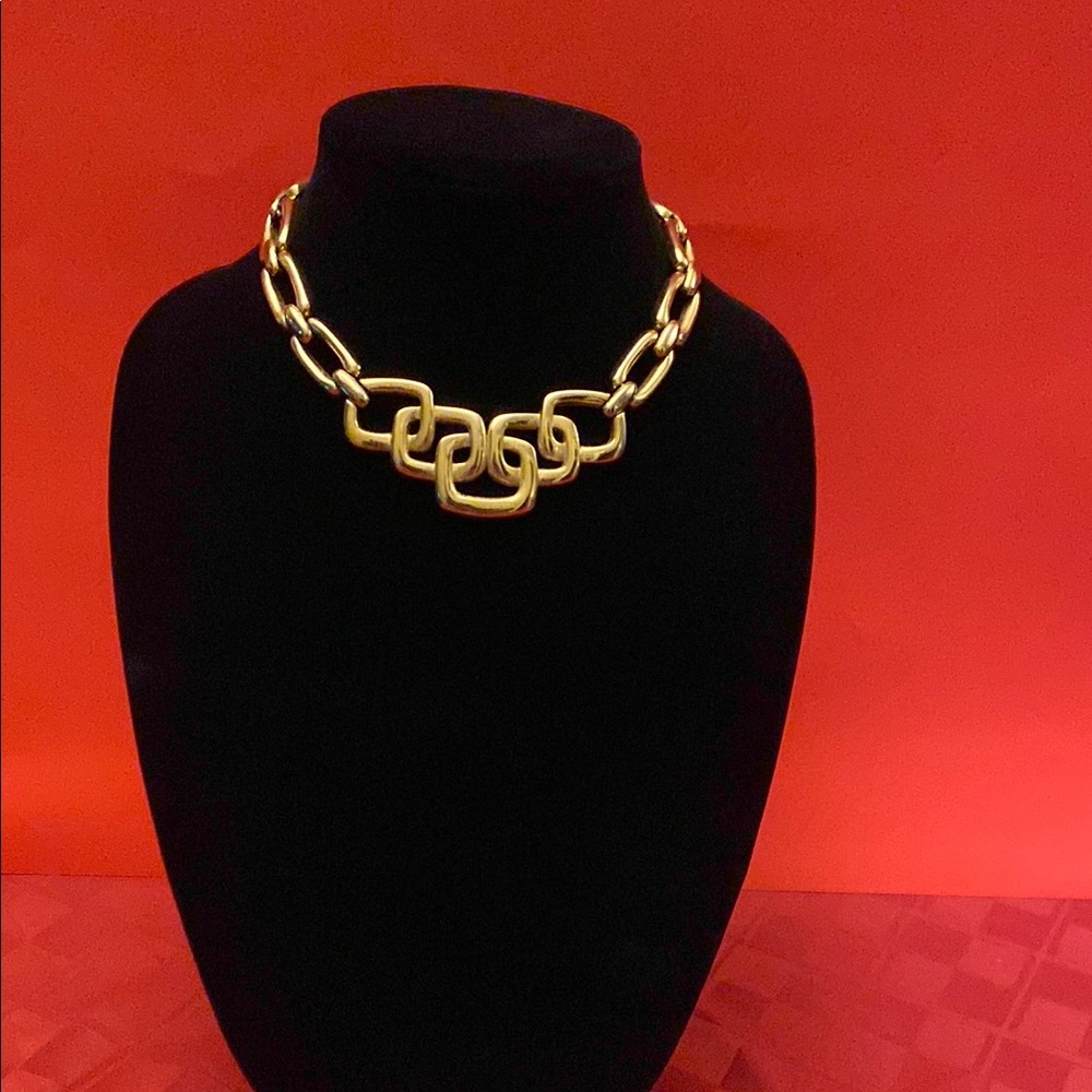 Trifari Gold Link Necklace